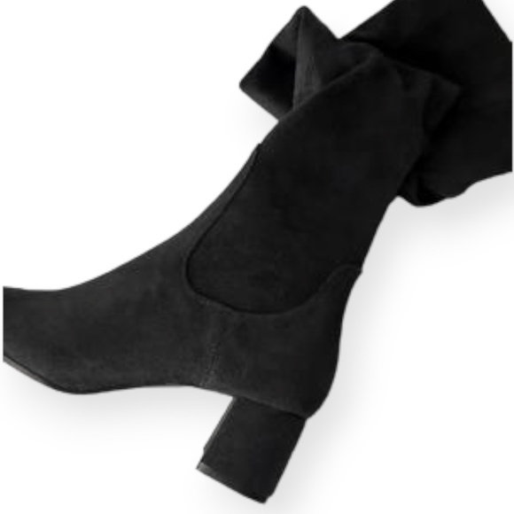 Zara Ultra High Black Clock Heel Knee High Boot US 5 - Picture 2 of 10